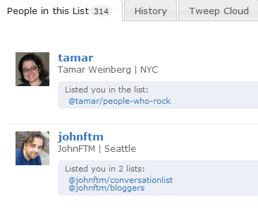 formulists to see who added you to their twitter lists